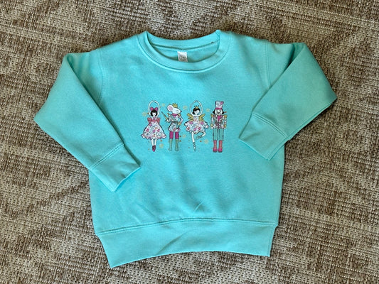 Kid's Mint Nutcracker Crewneck