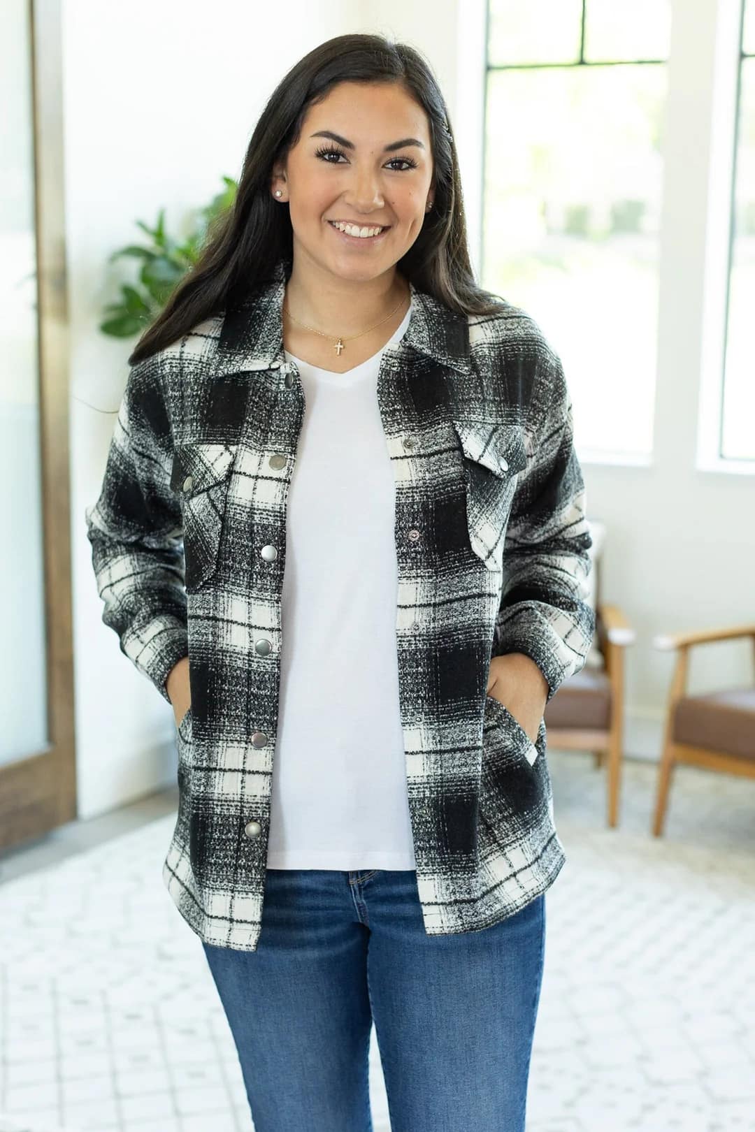 Black Norah Plaid Shacket