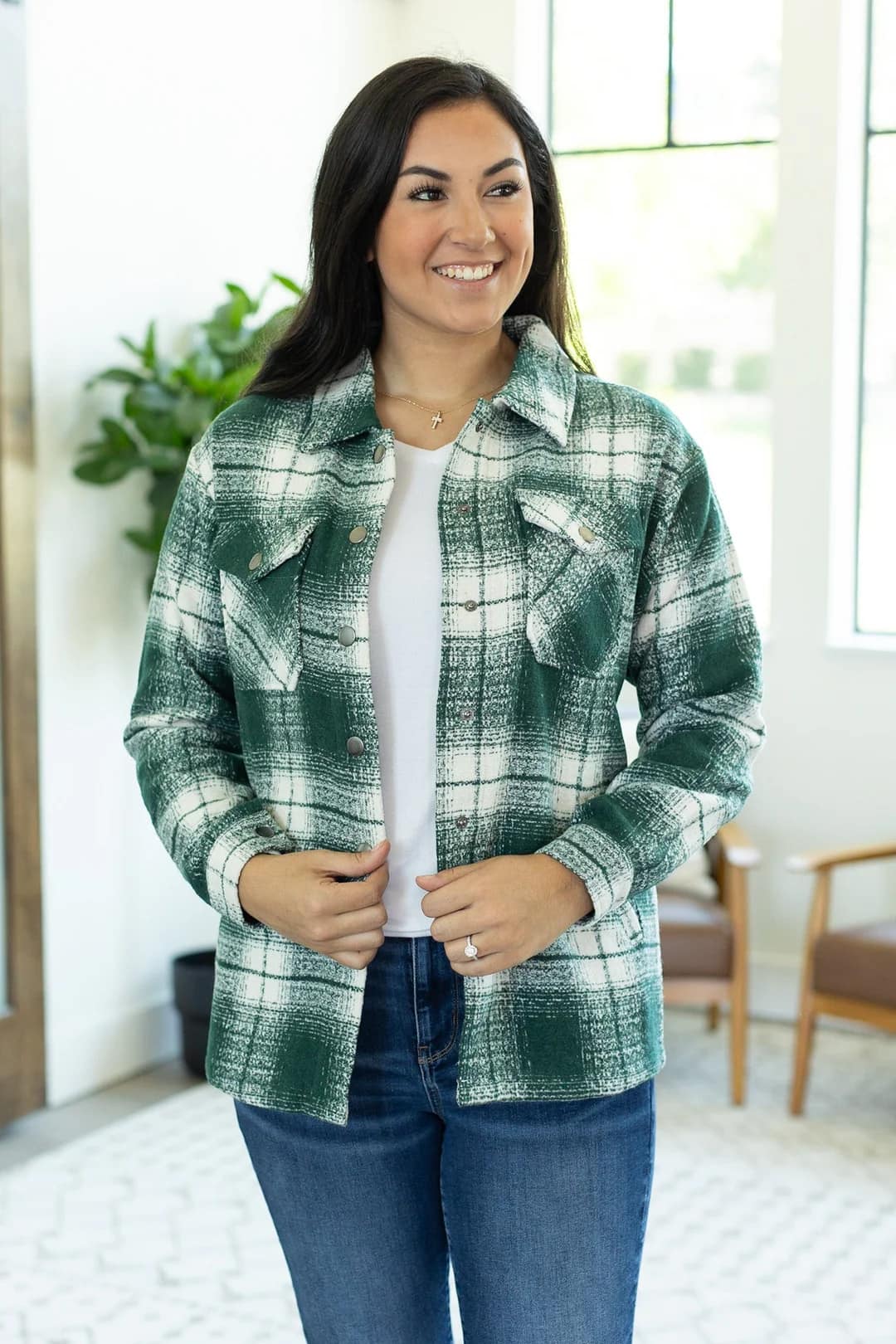 Green Norah Plaid Shacket