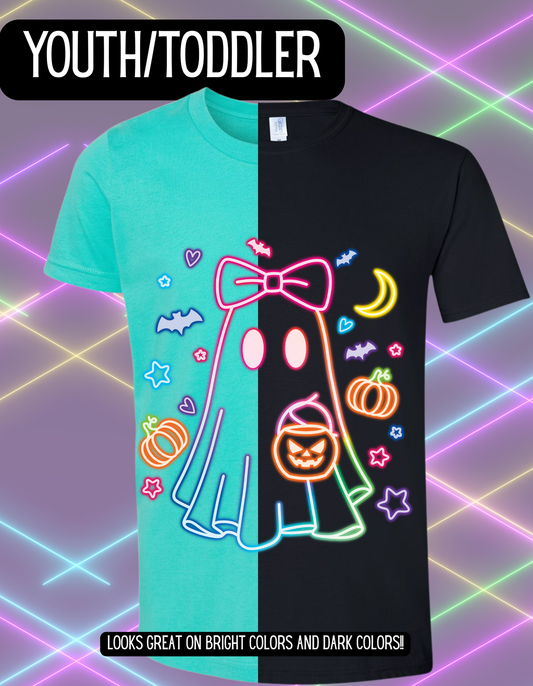 Neon Ghost Outline - Youth/Toddler