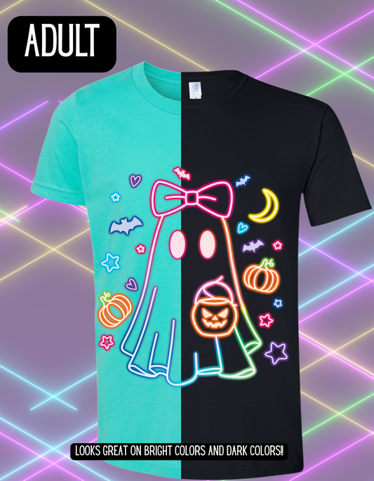 Neon Ghost Outline - Adult