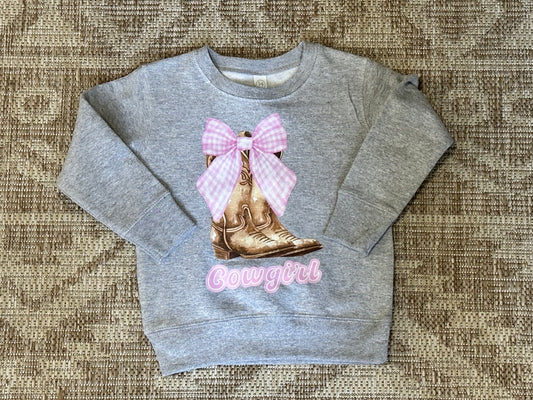 Kid's Cowgirl Boot Crewneck