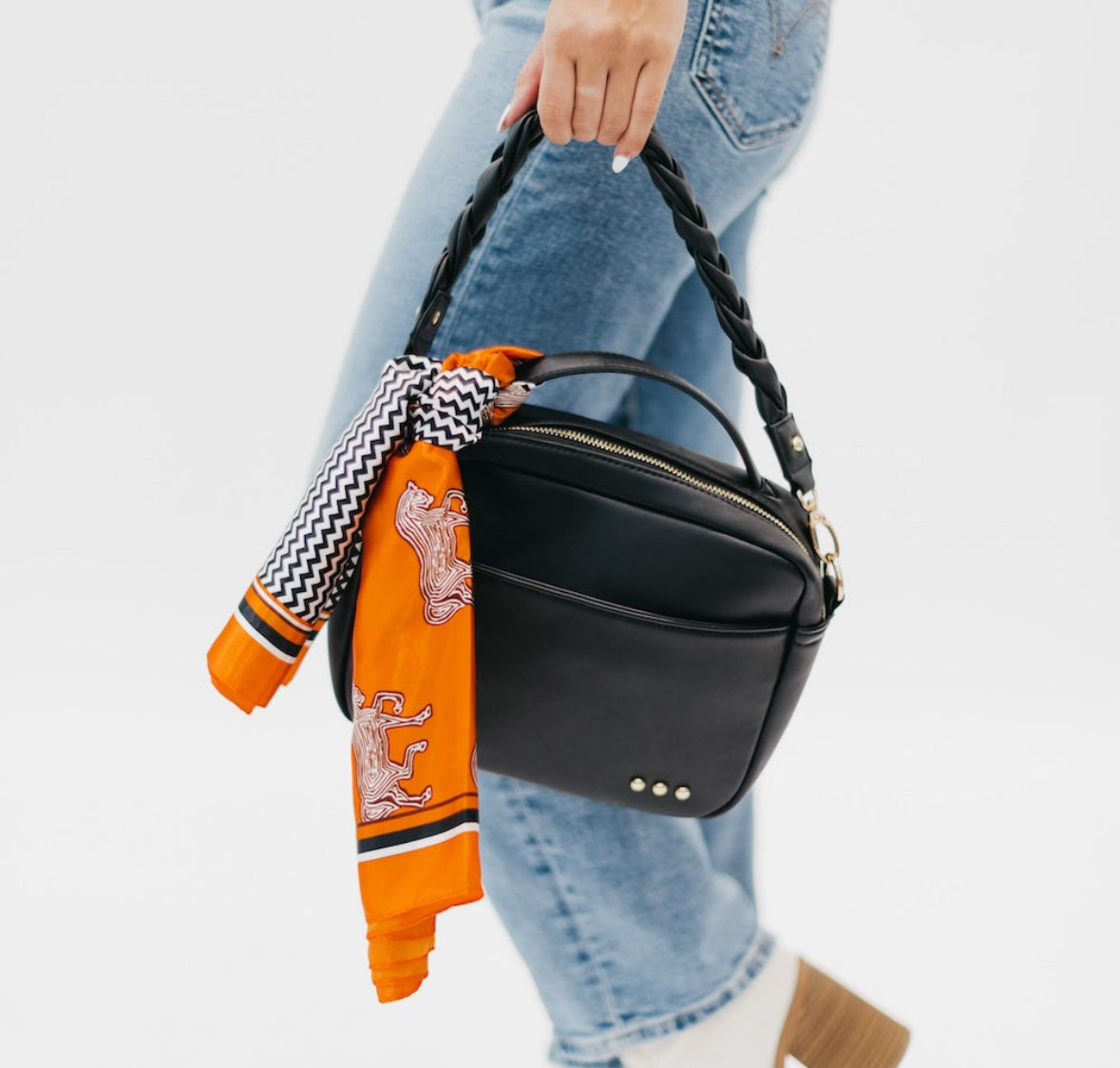 Braided Handle Crossbody Bag